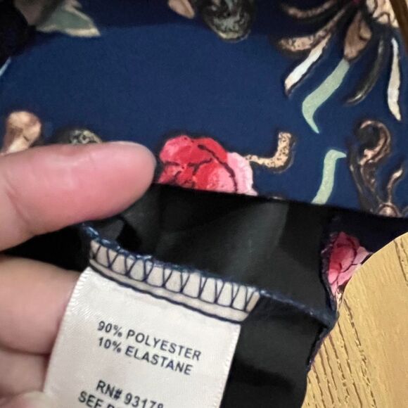 Philosophy Women’s Navy Multi in Floral Print Business/Office Pencil Skirt Sz-12 - Picture 4 of 7